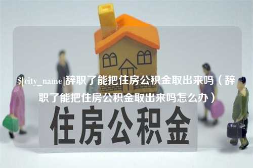 临沧辞职了能把住房公积金取出来吗（辞职了能把住房公积金取出来吗怎么办）